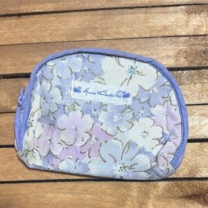 Gloria Vanderbilt Floral Cosmetic Bag - Purple and Cream